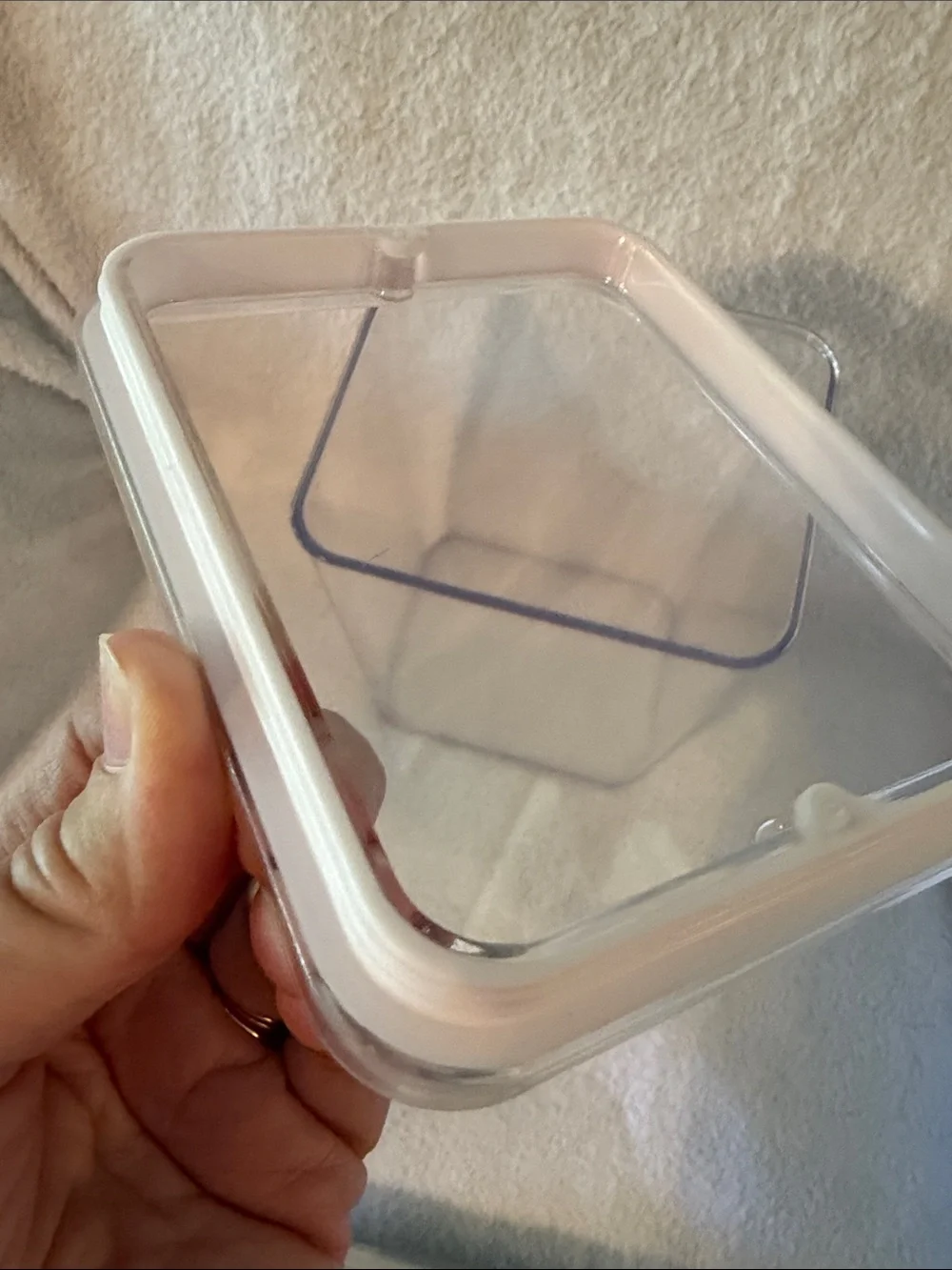 Clear Plastic Container and Collapsible Dish with Fork